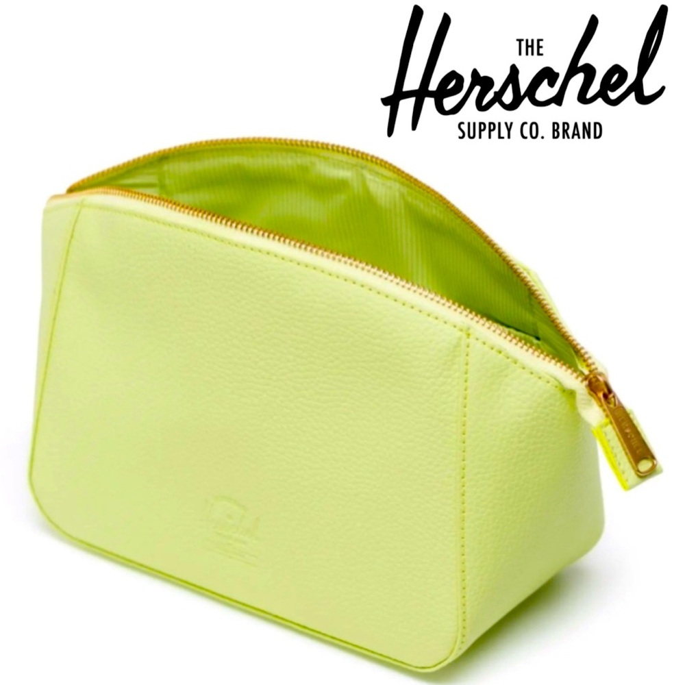 NWT - Herschel Milan Toiletry Bag shadow lime cosmetics travel dopp kit